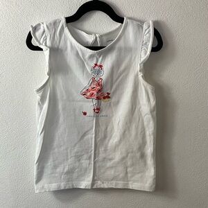 Girls Janie. and Jack Poppy Girl Flutter Sleeve Top Shirt Sz 6